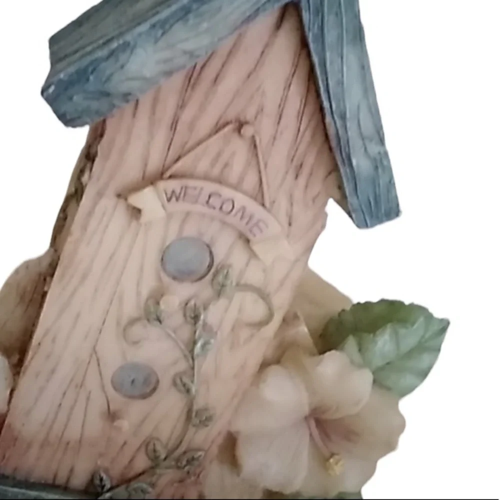 Bird Feeder Hanging Dish Large Bless this Home Birdhouse Outdoor Patio Garden